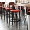 Flash Furniture Red Vinyl Barstool with Walnut Wood Back, 2PK 2-XU-DG6V6RDV-WAL-GG - alternate 1